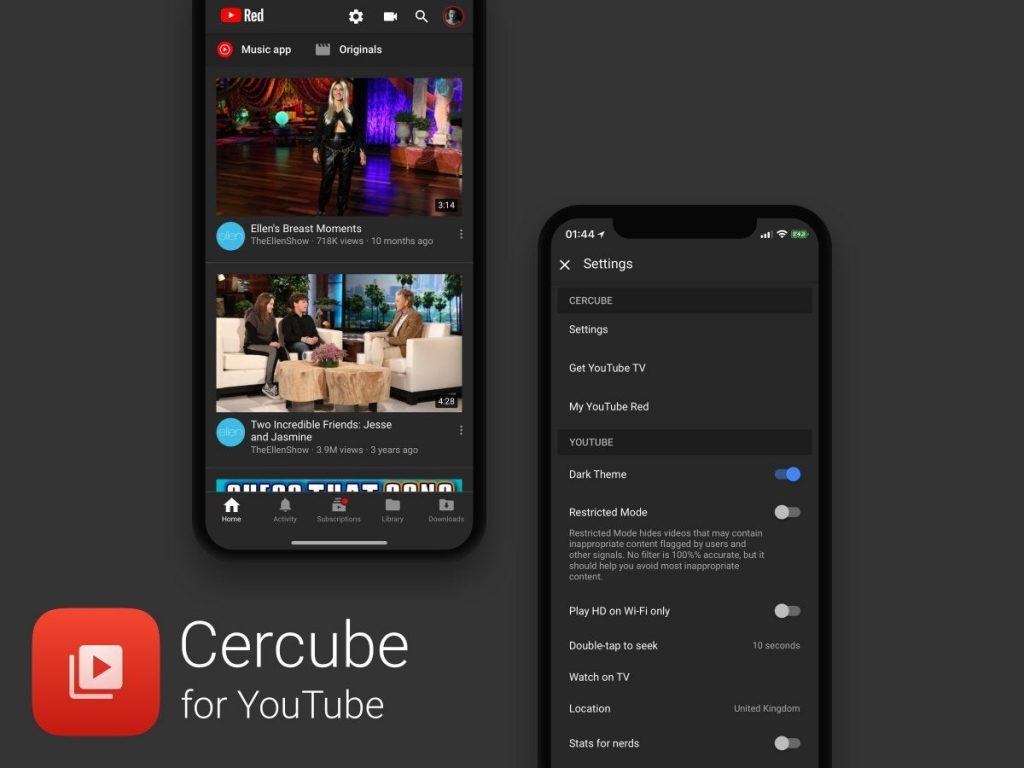 Cercube 5 for Youtube app